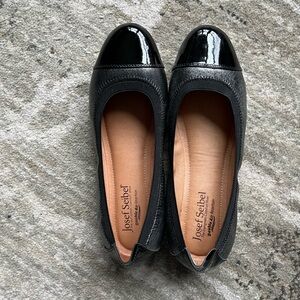 EC Josef Seibel Pippa Cap Toe Leather Ballet Flats Shoes EU 38 US 7 - 7 1/2